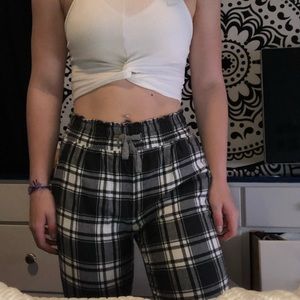 Black and White plaid pajama pants
